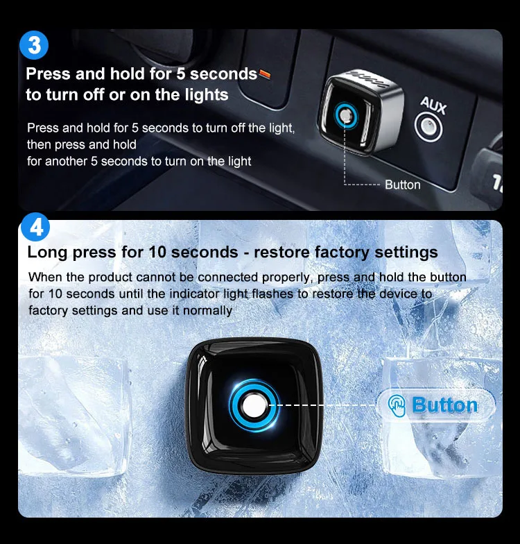 Wireless CarPlay & Android Auto Adapter – Wired-to-Wireless, Plug & Play