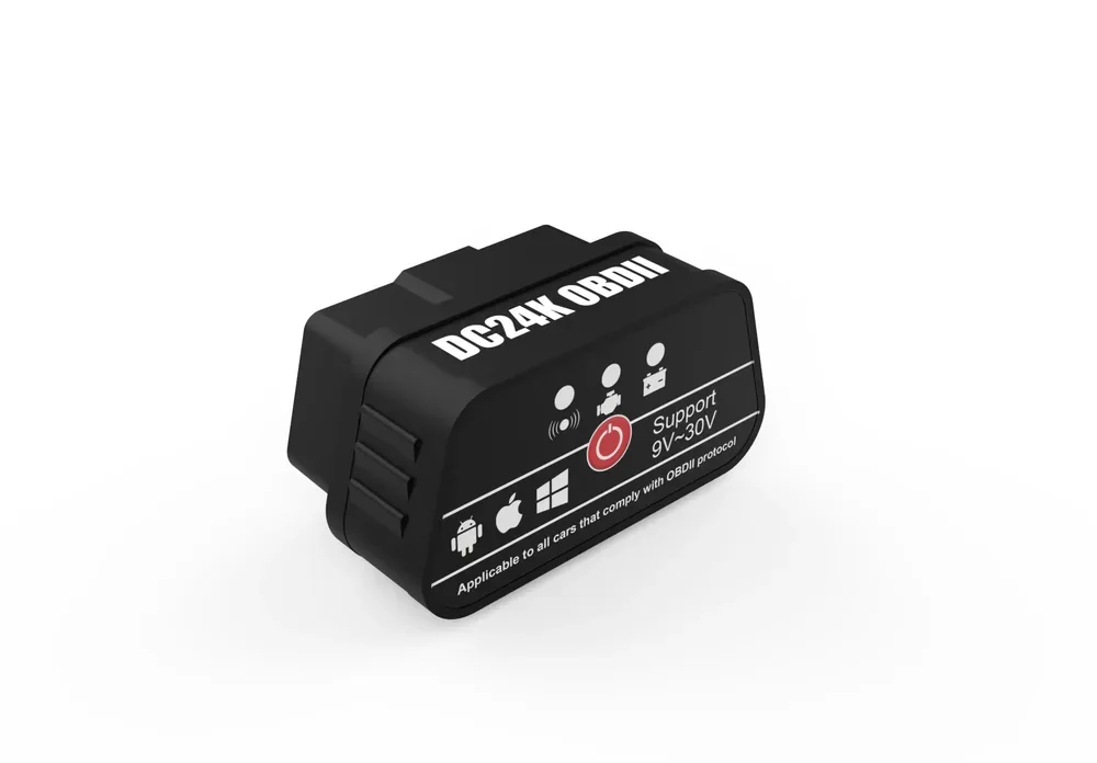 KS-8809 Bluetooth 5.4 OBD2 Adapter – 9–30V (12V/24V), PIC25K80 Chip, Power Switch