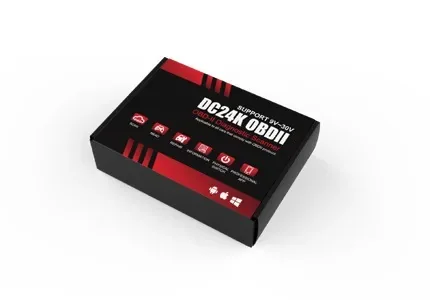 KS-8809 Bluetooth 5.4 OBD2 Adapter – 9–30V (12V/24V), PIC25K80 Chip, Power Switch