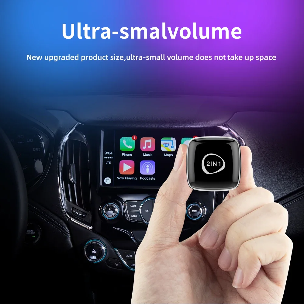 M5 Wired-to-Wireless CarPlay & Android Auto Adapter – Plug & Play, Auto-Connect, Firmware Update